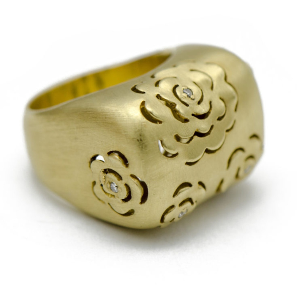Camellia Flower Ring - Picture 1 of 5